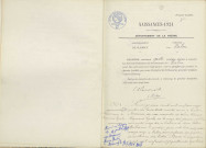 Talon : actes d'état civil.