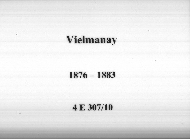 Vielmanay : actes d'état civil.