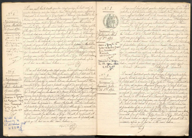 Giry : actes d'état civil.