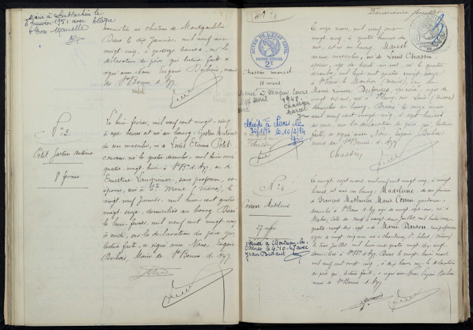 Saint-Benin-d'Azy : actes d'état civil (naissances).