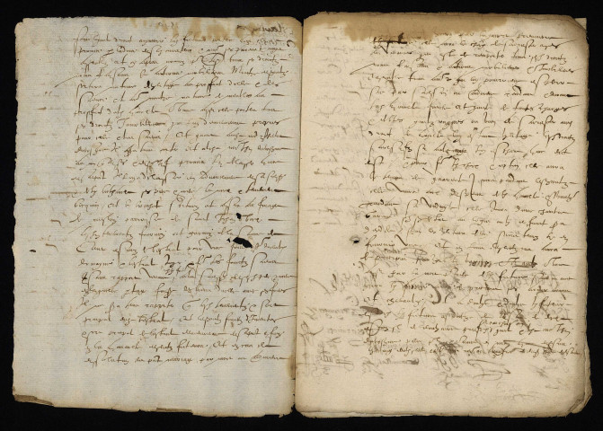 Mariage de Maître Philibert du Bosc de Moulins-Engilbert, fils de Jean « du Bosque » notaire et praticien au bailliage de Larochemillay, et de Claudine Amyot fille de Michel Amyot élu en l'élection de Château-Chinon : contrat de mariage.