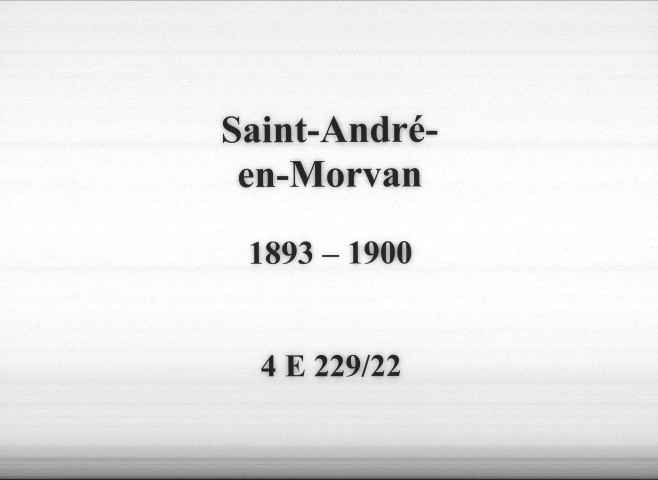 Saint-André-en-Morvan : actes d'état civil.