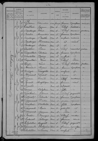 Saint-Martin-sur-Nohain : recensement de 1901