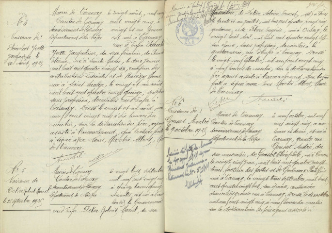 Tannay : actes d'état civil.