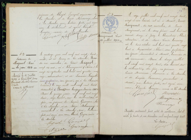 La Marche : actes d'état civil.