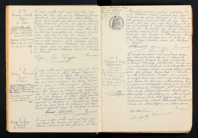 Montigny-en-Morvan : actes d'état civil.