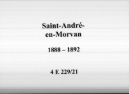 Saint-André-en-Morvan : actes d'état civil.