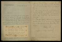 KAHN M., professeur à Paris : 1 lettre, manuscrit.