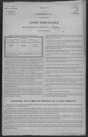Marcy : recensement de 1921