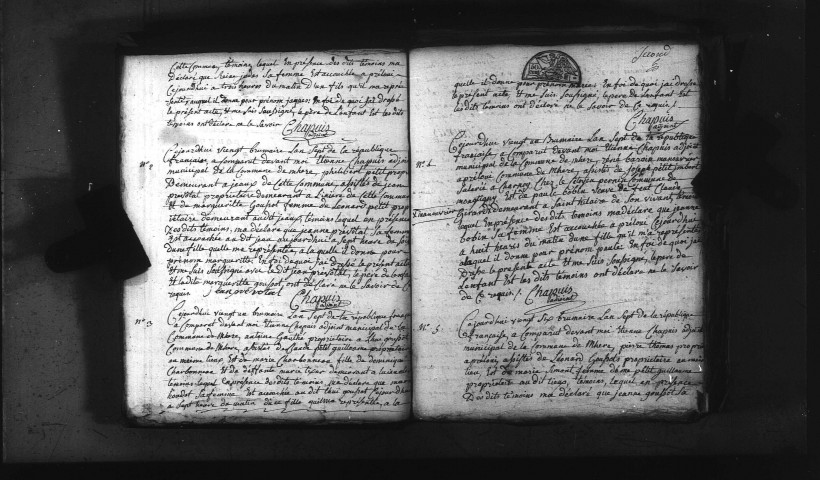 Mhère : actes d'état civil.