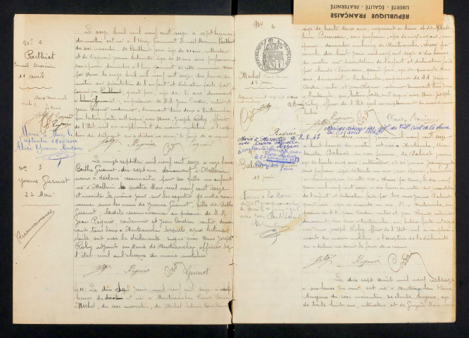 Montsauche-les-Settons : actes d'état civil.