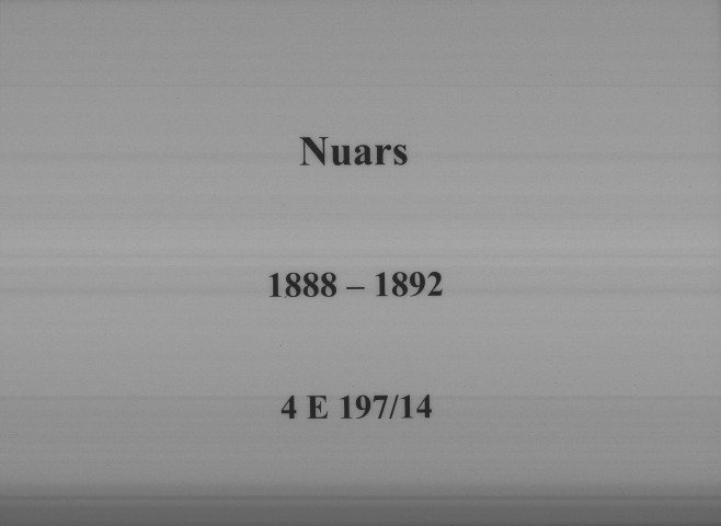 Nuars : actes d'état civil.