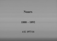 Nuars : actes d'état civil.