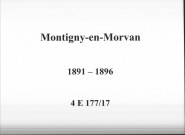 Montigny-en-Morvan : actes d'état civil.
