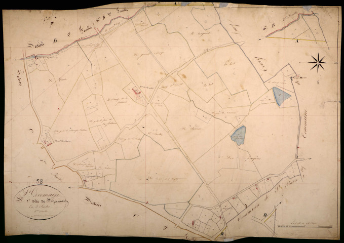 Saint-Germain-Chassenay, cadastre ancien : plan parcellaire de la section C dite de Saint-Germain, feuille 5