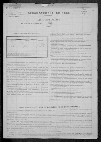 Fléty : recensement de 1886