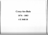 Cessy-les-Bois : actes d'état civil.
