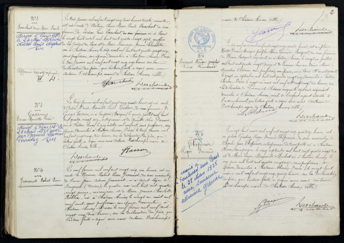 Château-Chinon Ville : actes d'état civil.