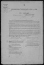 Vandenesse : recensement de 1872