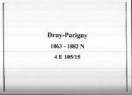 Druy-Parigny : actes d'état civil.