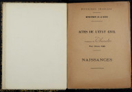 Chevroches : actes d'état civil.