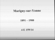 Marigny-sur-Yonne : actes d'état civil.