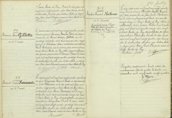 Saint-Martin-du-Puy : actes d'état civil.