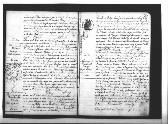 Lavault-de-Frétoy : actes d'état civil.