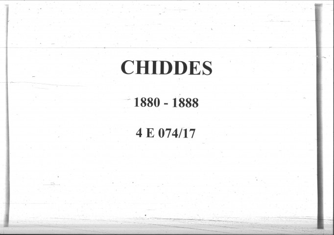 Chiddes : actes d'état civil.