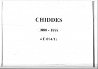 Chiddes : actes d'état civil.