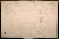 Saint-Honoré-les-Bains, cadastre ancien : plan parcellaire de la section D dite du Château de la Montagne