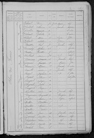 Nevers, Quartier de Nièvre, 11e sous-section : recensement de 1891