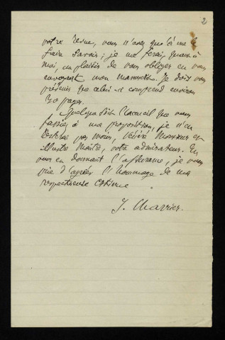 CHARRIER (Jules), chanoine honoraire à Nevers (né en 1850) : 6 lettres, manuscrits.