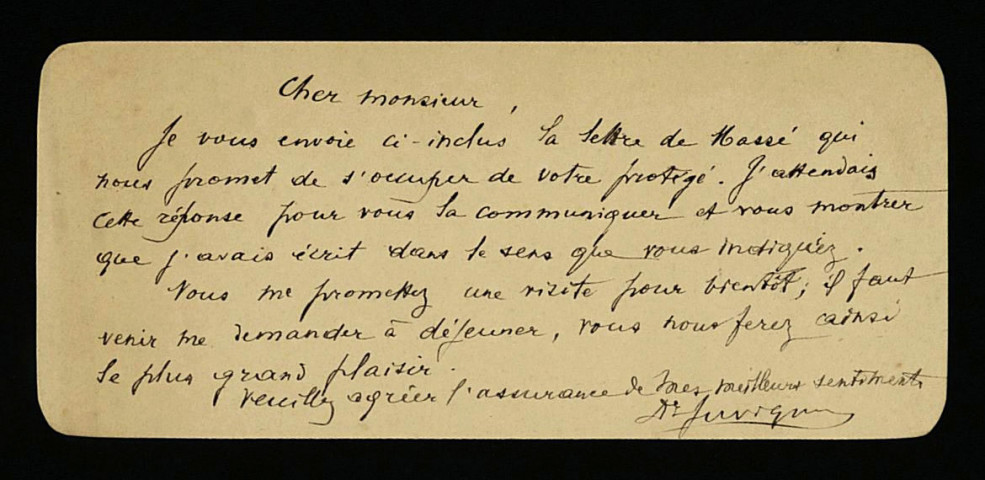 TURIGNY (Jean-Placide), homme politique (1822-1905) : 2 lettres.