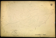 Moux-en-Morvan, cadastre ancien : plan parcellaire de la section F dite de Guise, feuille 4