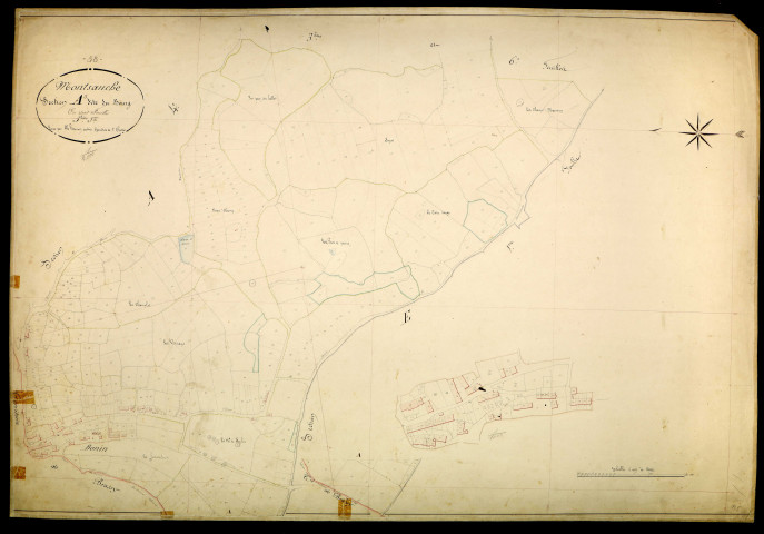 Montsauche-les-Settons, cadastre ancien : plan parcellaire de la section A dite du Bourg, feuille 5
