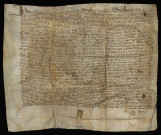 Dons et legs de Saxe. - Donation au chapitre cathédral de Nevers : testament de Henri « de Saxonnia » chanoine de Nevers.
