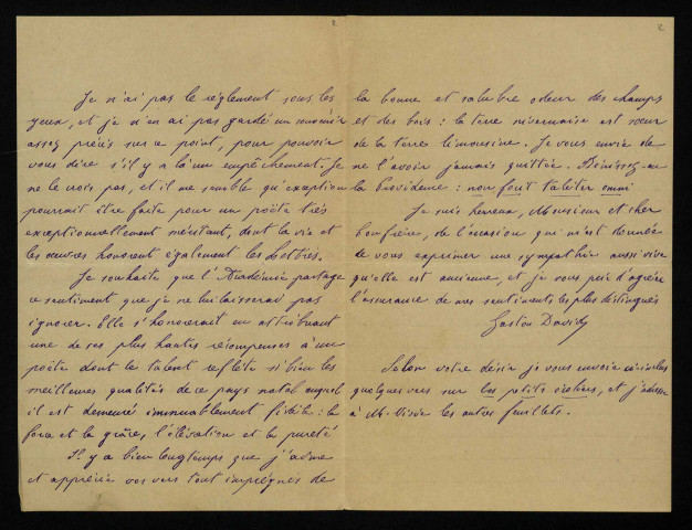 DAVID (Gaston), poète, membre de l'Académie des Jeux Floraux (1845-1927) : 48 lettres, manuscrits.