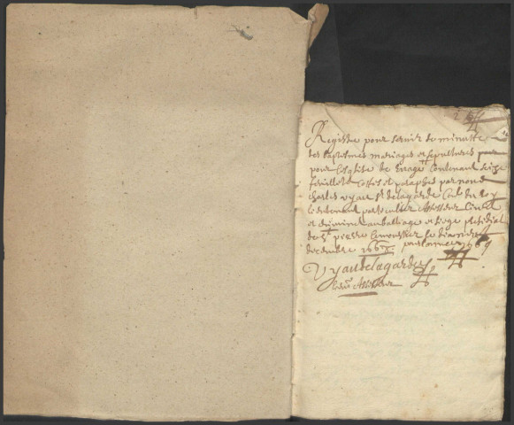 Ruages : registres paroissiaux.