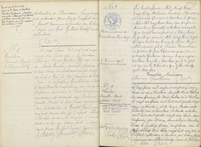 Vauclaix : actes d'état civil.