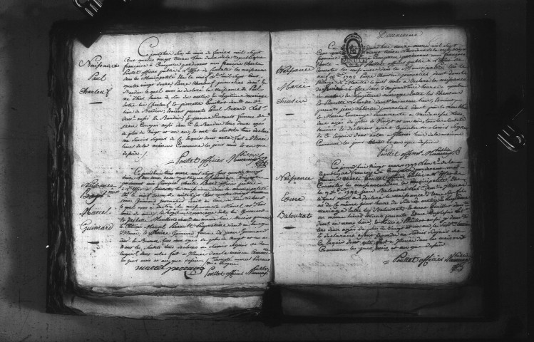 Isenay : actes d'état civil.