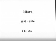 Mhère : actes d'état civil.