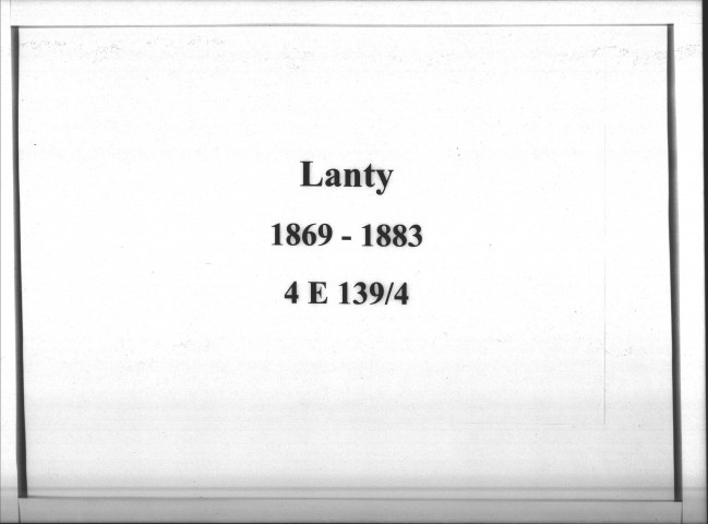 Lanty : actes d'état civil.