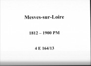 Mesves-sur-Loire : actes d'état civil.
