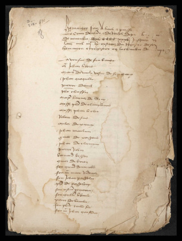 Féodalité. - Inféodations envers le comte de Nevers et Rethel depuis novembre 1436 : extraits des fois et hommages portés au registre des hommages de la Chambre des comptes.