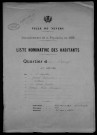 Nevers, Quartier du Croux, 39e section : recensement de 1926
