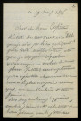 LACROIX (Jules), écrivain (1809-1887) : 2 lettres, manuscrit.
