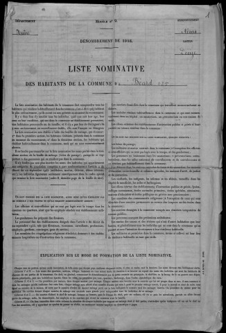 Béard : recensement de 1946