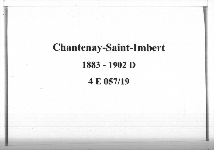 Chantenay-Saint-Imbert : actes d'état civil (décès).