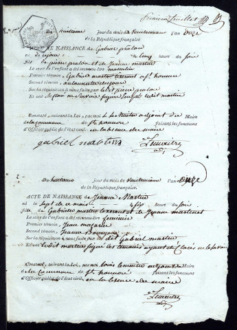 Saint-Honoré-les-Bains : actes d'état civil.